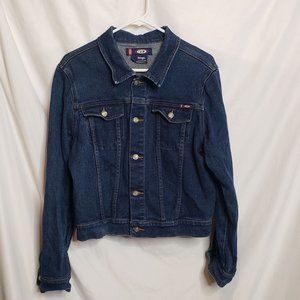 Vintage Bongo Denim Jacket Dark Blue Womens Large